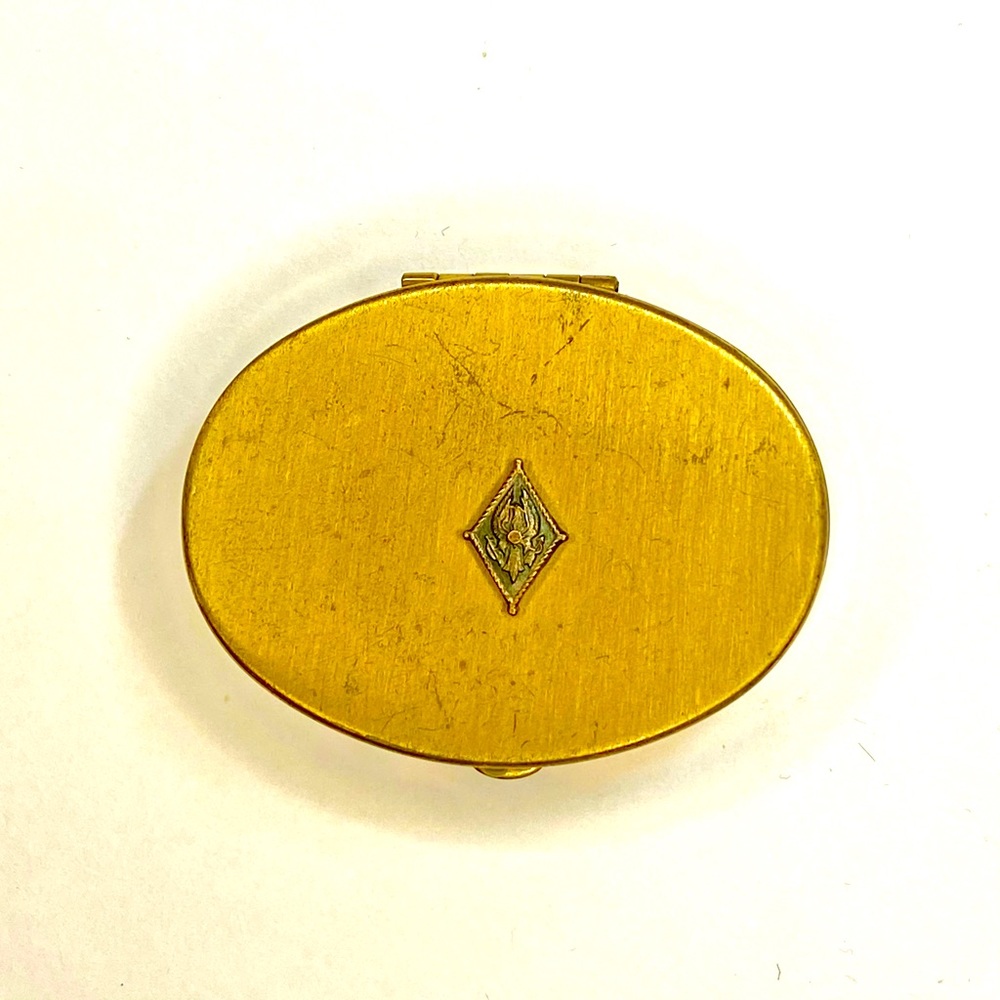 Vintage Gold Pill Box Antique